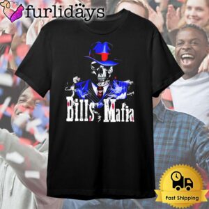 Buffalo Bills Football Mafia Skull Smoking…