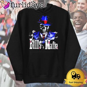 Buffalo Bills Football Mafia Skull Smoking T Shirt