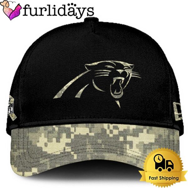 Carolina Panthers 2024 Salute to Service Club Black Camo Cap Gift For Veteran