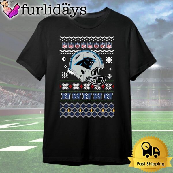 Carolina Panthers Helmet Team Christmas T Shirt