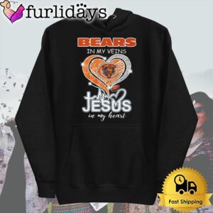 Chicago Bears In My Veins Jesus In My Heart T Shirt