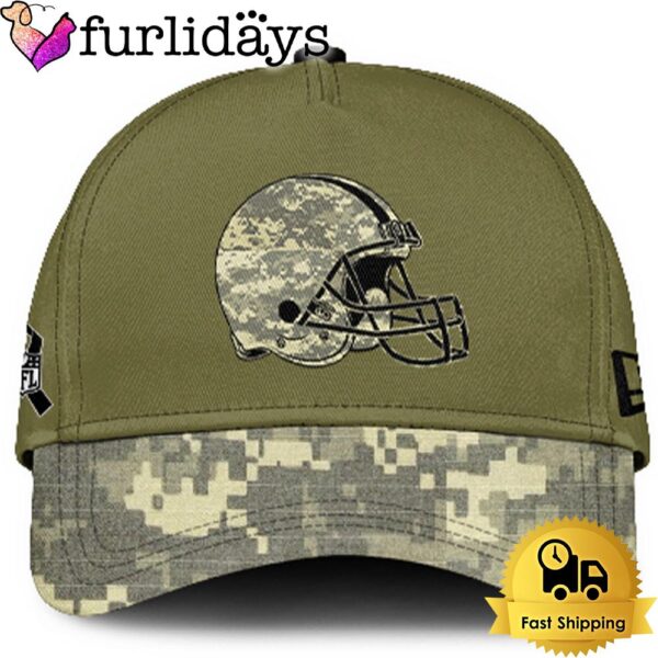 Cleveland Browns 2024 Salute to Service Club Green Camo Cap Gift For Veteran