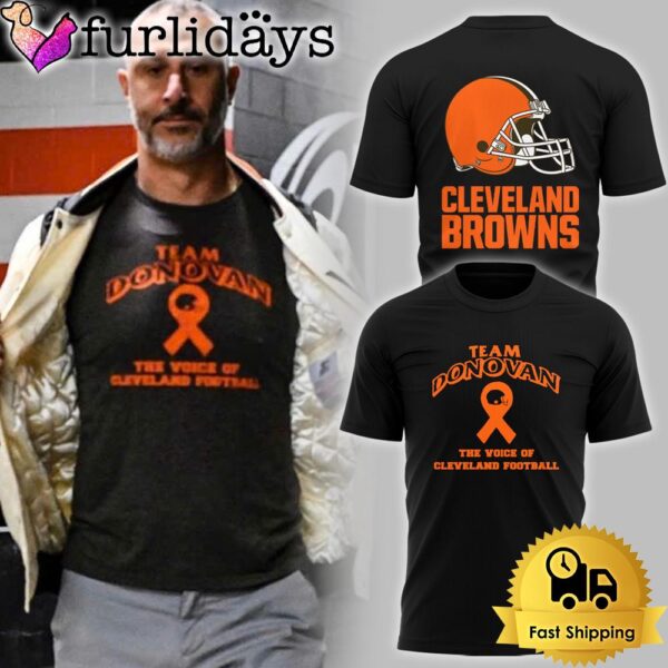 Cleveland Browns Team Donovan The Voice Of Cleveland Football T Shirt