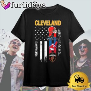 Cleveland Sport Team American Flag T…