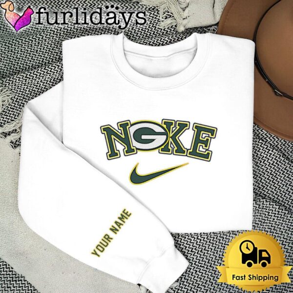 Custom NFL Green Bay Packers Logo Team Embroidered Sweatshirt