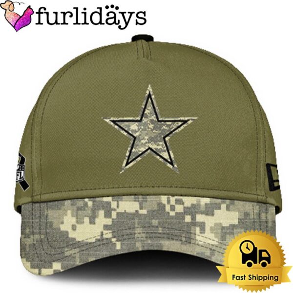 Dallas Cowboys 2024 Salute to Service Club Green Camo Cap Gift For Veteran