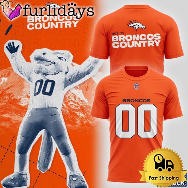 Denver Broncos Country Custom Orange T Shirt