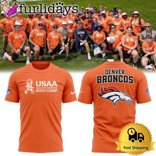 Denver Broncos USAA Salute Service Boot Camp T Shirt