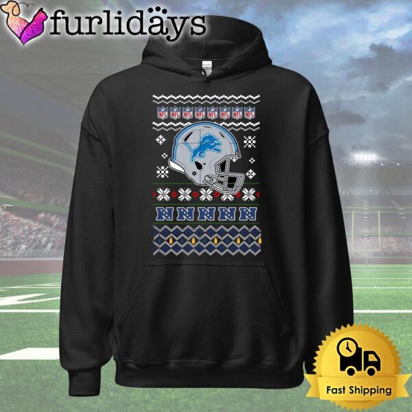 Detroit Lions Helmet Team Christmas T Shirt