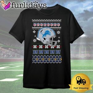 Detroit Lions Helmet Team Christmas T…