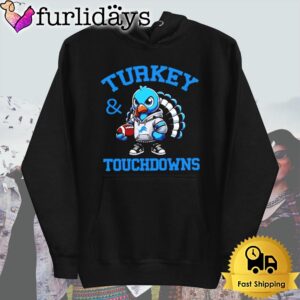 Detroit Lions Turkey Wearing Touchdowns 2024 T Shirt