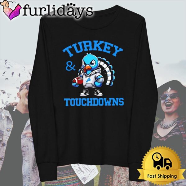 Detroit Lions  Turkey Wearing Touchdowns 2024 T Shirt