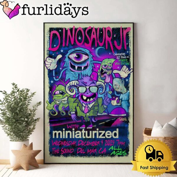 Dinosaur Jr At The Sound In Del Mar, CA On Dec 4 2024 Poster Canvas