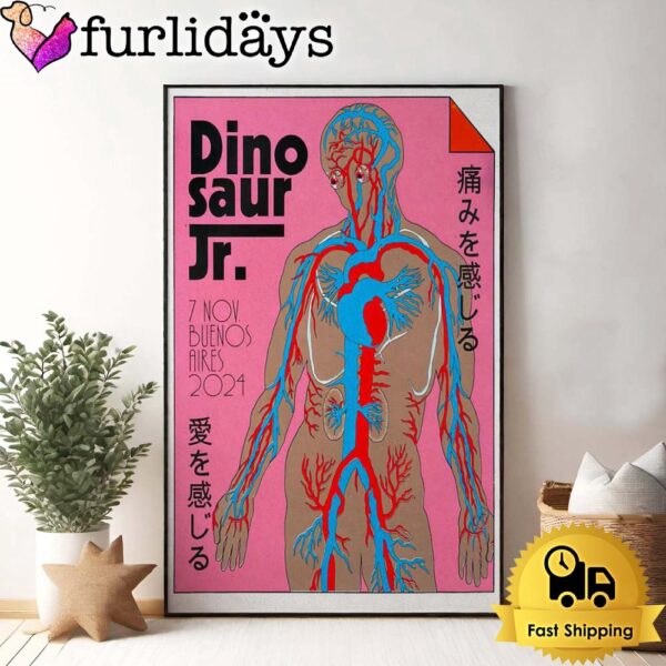 Dinosaur Jr Tour C Art Media Buenos Aires, Argentina Nov 7 2024 Poster Canvas