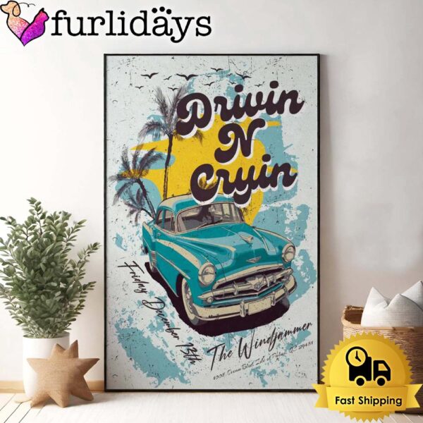 Drivin N Cryin Windjammer Dec 13 2024 Isle Of Palms, SC Poster Canvas