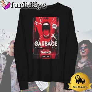 Garbage Tour At Movistar Arena Santiago Chile On Mar 14 2025 T Shirt