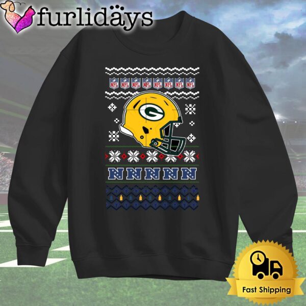 Green Bay Packers Helmet Team Christmas T Shirt