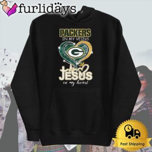 Green Bay Packers In My Veins Jesus In My Heart T Shirt