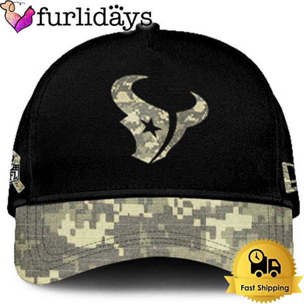 Houston Texans 2024 Salute to Service Club Black Camo Cap Gift For Veteran