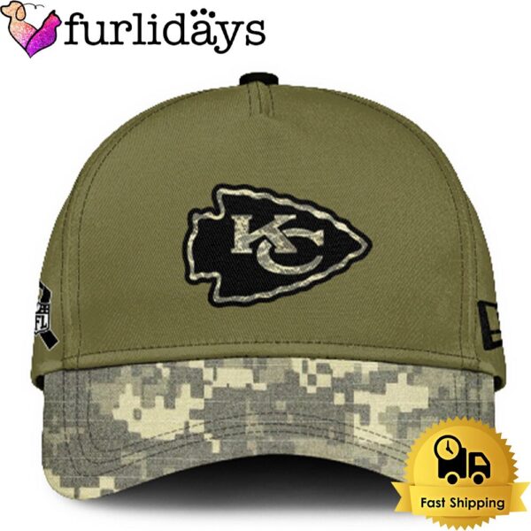 Kansas City Chiefs 2024 Salute to Service Club Green Camo Cap Gift For Veteran