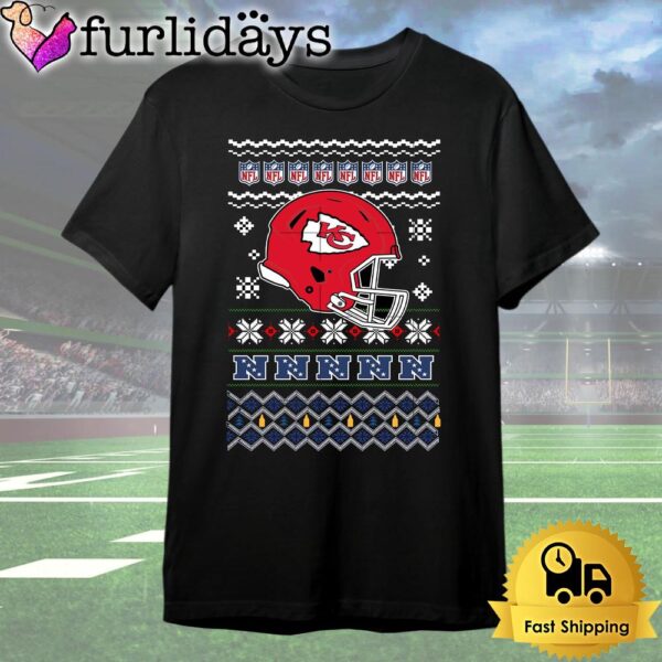 Kansas city chiefs Helmet Team Christmas T Shirt