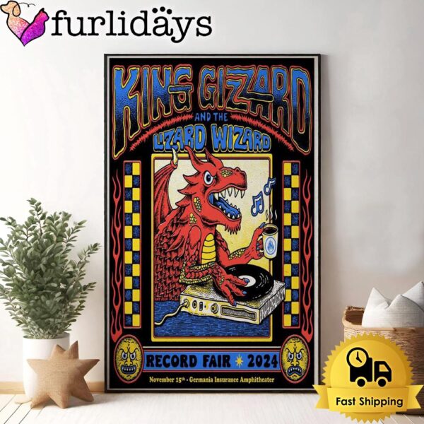 King Gizzard And The Lizard Wizard Show At Austin TX November 15 2024 Poster Canvas