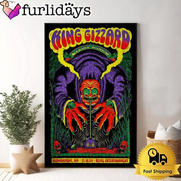 King Gizzard And The Lizard Wizard Tour At Albuquerque NM Nov 10 2024 Poster Canvas