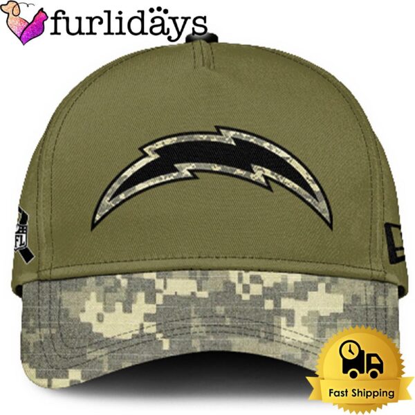 Los Angeles Chargers 2024 Salute to Service Club Green Camo Cap Gift For Veteran