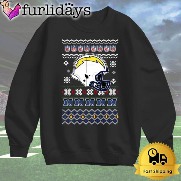 Los Angeles Chargers Helmet Team Christmas T Shirt