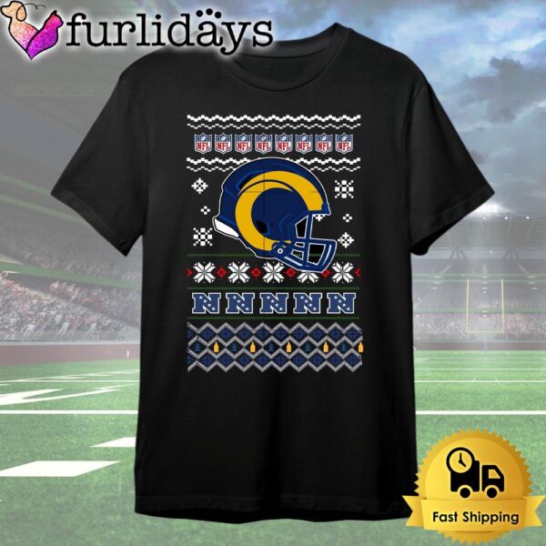 Los Angeles Rams Helmet Team Christmas T Shirt