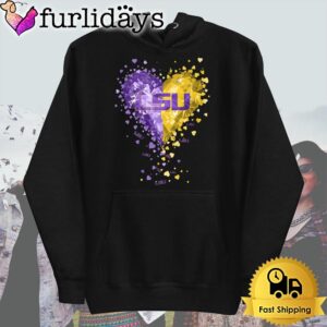 LSU Tigers Crystal Heart T Shirt