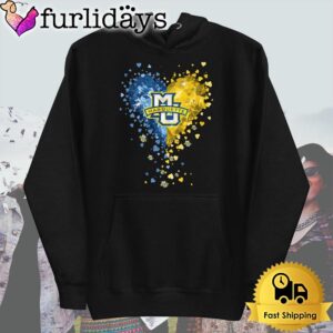 Marquette University Crystal Heart T Shirt