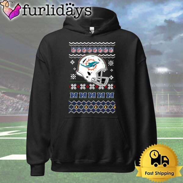 Miami Dolphins Helmet Team Christmas T Shirt