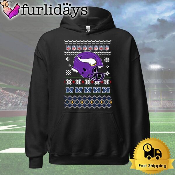 Minnesota Vikings Helmet Team Christmas T Shirt