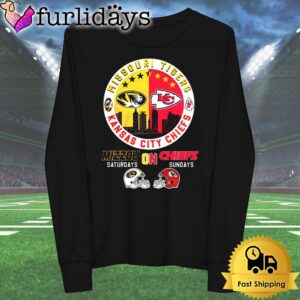 Missouri Tigers On Saturdays Kc Chiefs On Sundays T Shirt