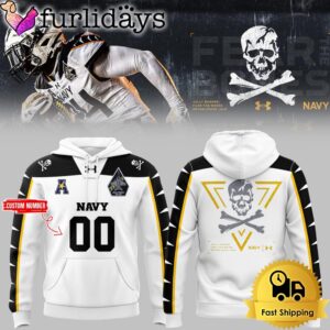 Navy Midshipmen Skull And Crossbones Custom Hoodie