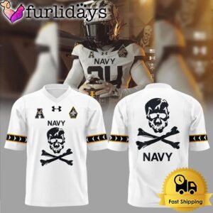 Navy Midshipmen Skull And Crossbones Vneck T Shirt