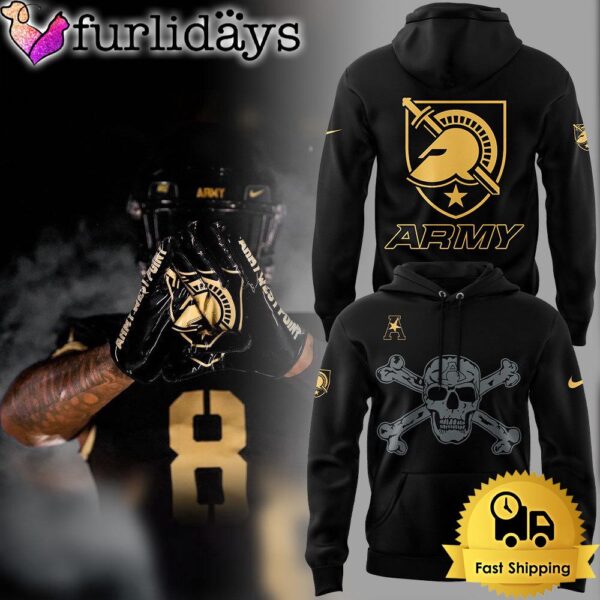 NCAA Army Black Knights Skull Black Hoodie