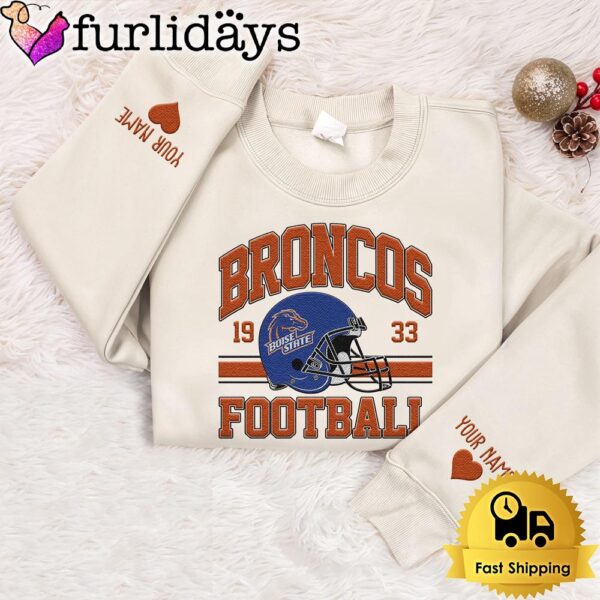 NCAA Boise State Broncos Year The Team Was Founded Custom Embroidered Sweatshirt