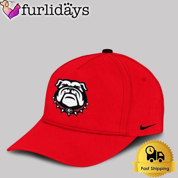 NCAA Georgia Bulldogs Mascot Dawgs Logo Red Baseball Cap