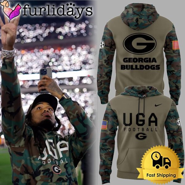 NCAA Georgia Bulldogs Salute To Service Camo Hoodie