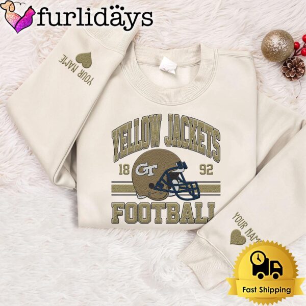 NCAA Georgia Tech Yellow Jackets Year The Team Was Founded Custom Embroidered Sweatshirt