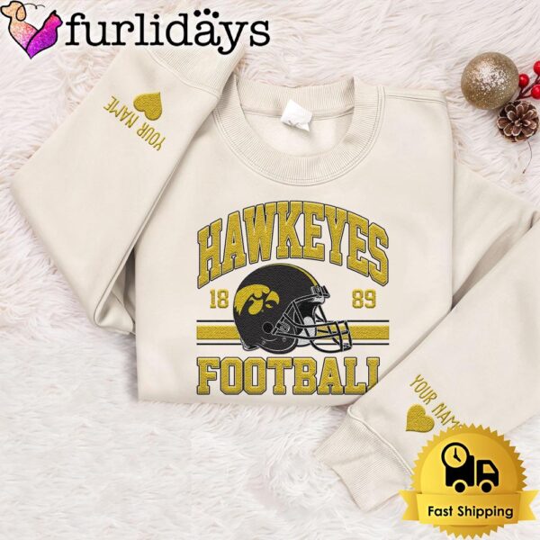 NCAA Iowa Hawkeyes Year The Team Was Founded Custom Embroidered Sweatshirt