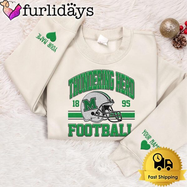 NCAA Marshall Thundering Herd Year The Team Was Founded Custom Embroidered Sweatshirt