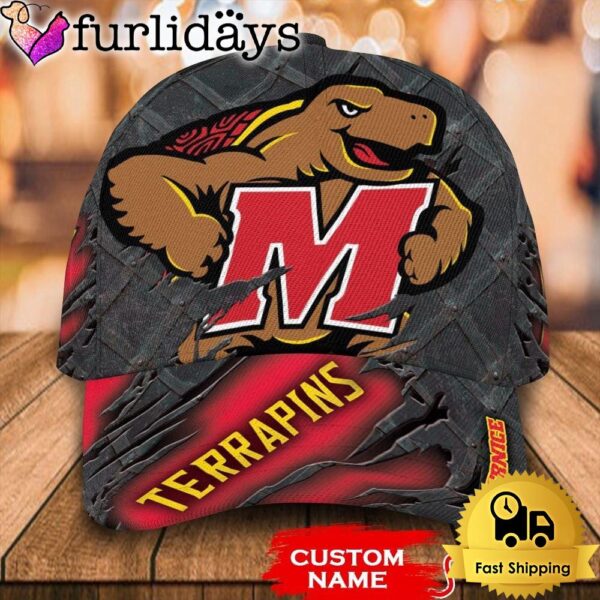 NCAA Maryland Terrapins 3D Mascot Custom Baseball Cap