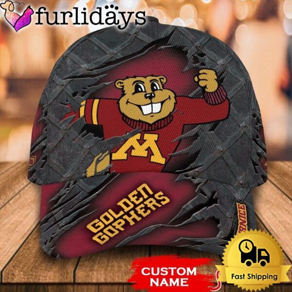 NCAA Minnesota Golden Gophers 3D Mascot Custom Baseball Cap