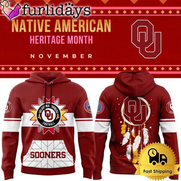 NCAA Oklahoma Sooners Football 2024 Native American Heritage Month Hoodie