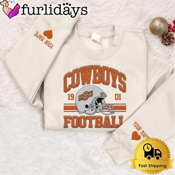 NCAA Oklahoma State Cowboys Year The Team Was Founded Custom Embroidered Sweatshirt