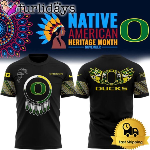 NCAA Oregon Football NCAA 2024 Native American Heritage Month T Shirt