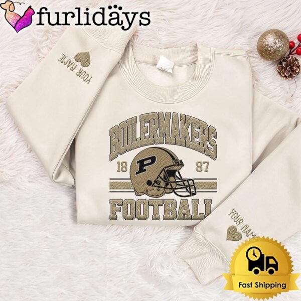 NCAA Purdue Boilermakers Year The Team Was Founded Custom Embroidered Sweatshirt